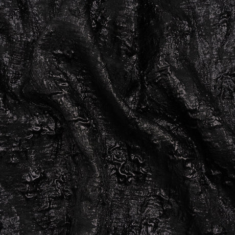 Metallic Black Abstract Luxury Brocade