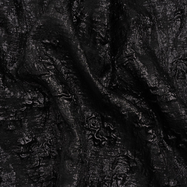 Metallic Black Abstract Luxury Brocade