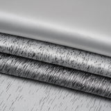 Silver and Metallic Black Striated Luxury Brocade