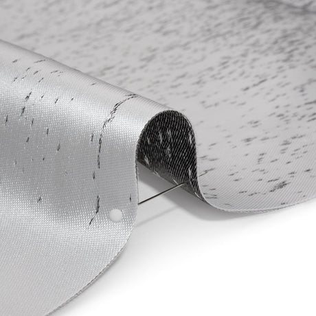 Silver and Metallic Black Striated Luxury Brocade