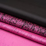 Magenta and Metallic Black Striated Luxury Brocade