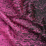 Magenta and Metallic Black Striated Luxury Brocade
