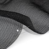 Black Bubbly Crinkled Organza Brocade