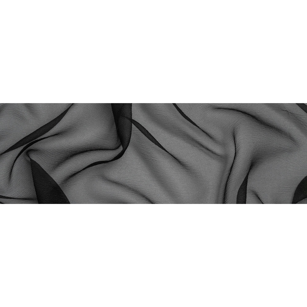 Black Bubbly Crinkled Organza Brocade