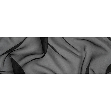 Black Bubbly Crinkled Organza Brocade