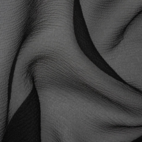Black Bubbly Crinkled Organza Brocade