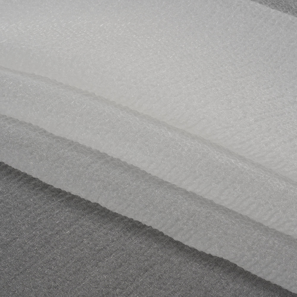 White Bubbly Crinkled Organza Brocade