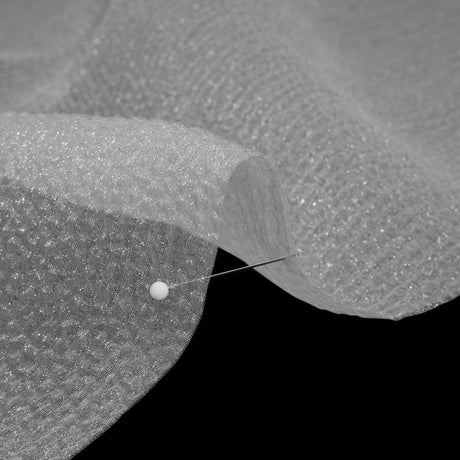 White Bubbly Crinkled Organza Brocade
