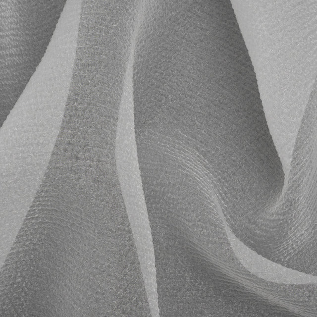 White Bubbly Crinkled Organza Brocade