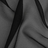 Shimmering Black Bubbly Crinkled Organza Brocade