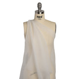 Shimmering White Bubbly Crinkled Organza Brocade