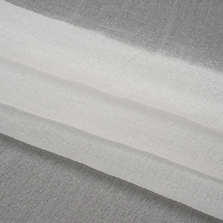 White Iridescent Shimmer Bubbly Crinkled Organza Brocade