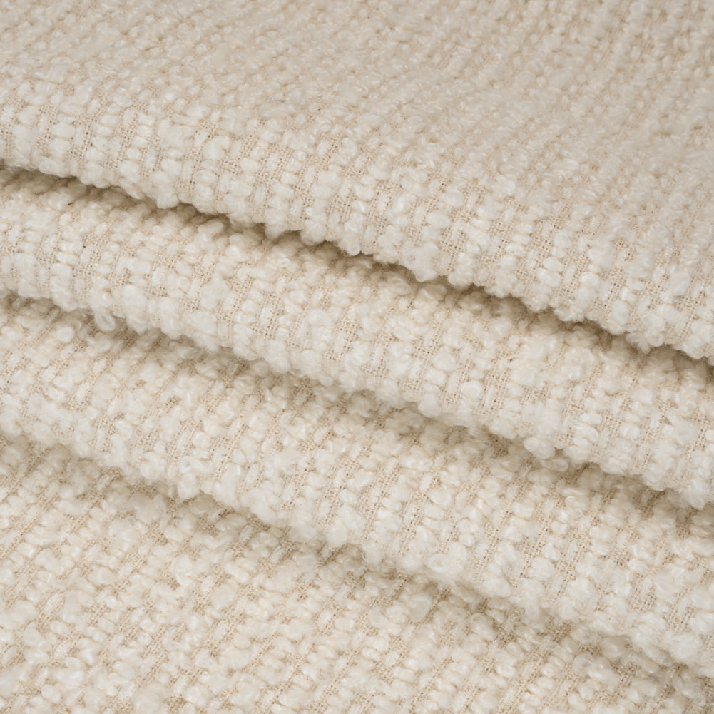 Snow Striped Upholstery Boucle Woven