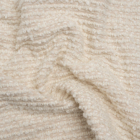 Snow Striped Upholstery Boucle Woven