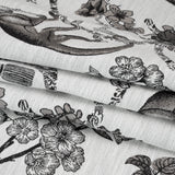 Black Diamond Exotic Pets and Flowers Upholstery Jacquard