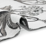 Black Diamond Exotic Pets and Flowers Upholstery Jacquard