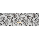 Black Diamond Exotic Pets and Flowers Upholstery Jacquard