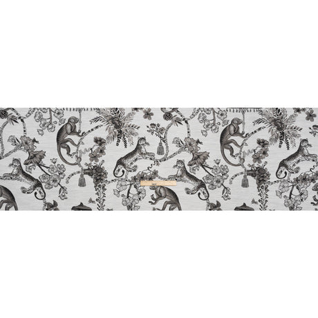 Black Diamond Exotic Pets and Flowers Upholstery Jacquard