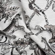 Black Diamond Exotic Pets and Flowers Upholstery Jacquard