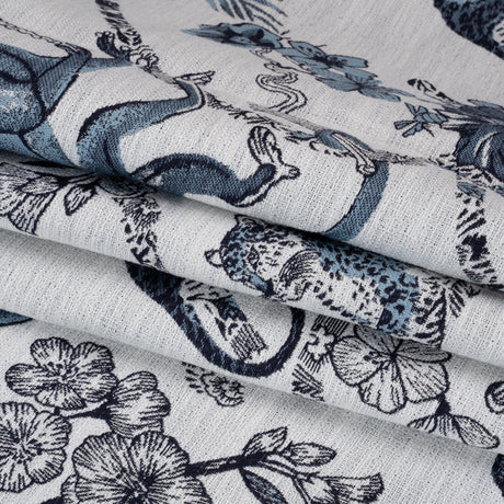 Sapphire Exotic Pets and Flowers Upholstery Jacquard