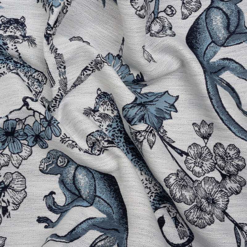 Sapphire Exotic Pets and Flowers Upholstery Jacquard