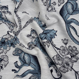 Sapphire Exotic Pets and Flowers Upholstery Jacquard