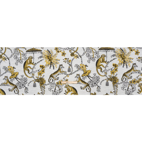 Yellow Topaz Exotic Pets and Flowers Upholstery Jacquard