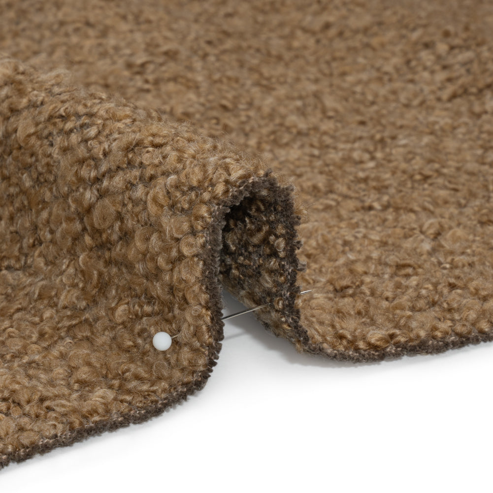Fawn Fluffy Upholstery Boucle