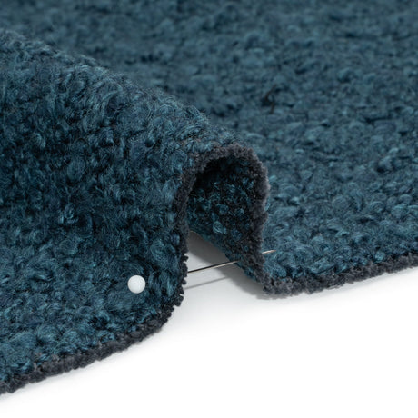 Indigo Fluffy Upholstery Boucle