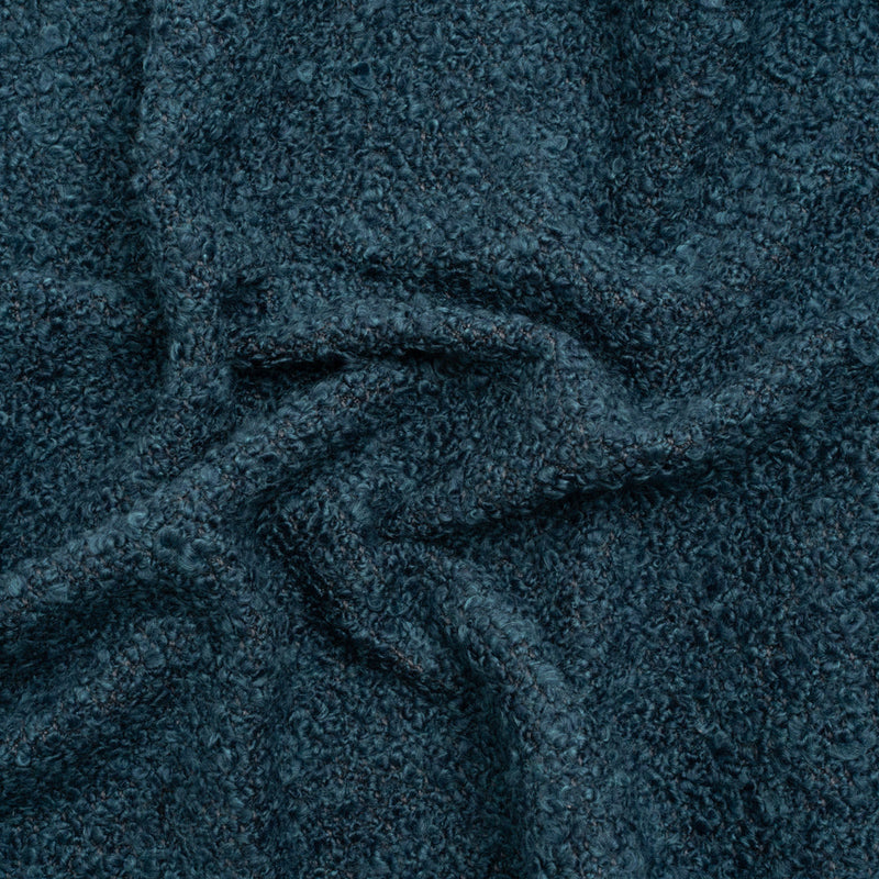 Indigo Fluffy Upholstery Boucle