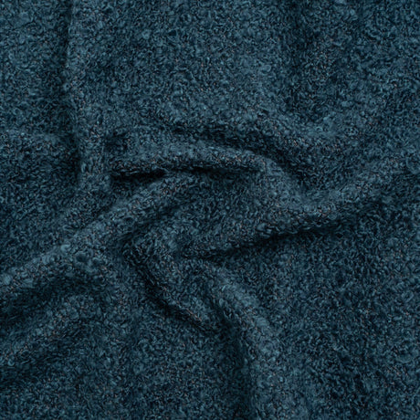 Indigo Fluffy Upholstery Boucle