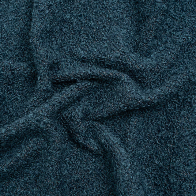 Indigo Fluffy Upholstery Boucle