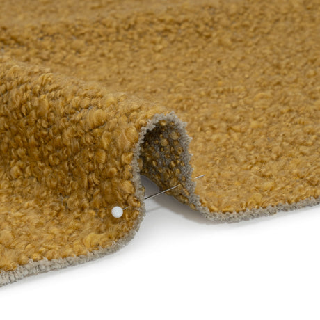 Mustard Fluffy Upholstery Boucle