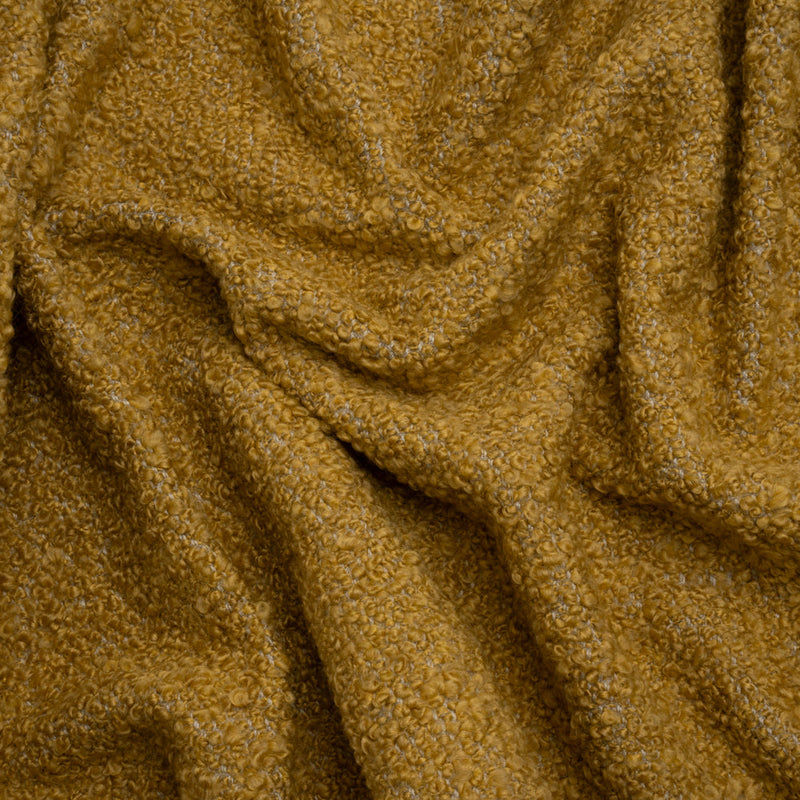 Mustard Fluffy Upholstery Boucle