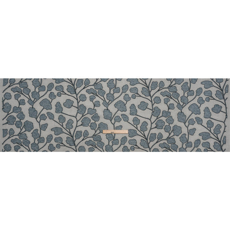 Denim Branches Corded and Embroidered Drapery Woven