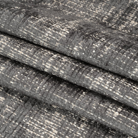 Graphite Distressed Look Chenille Upholstery Woven