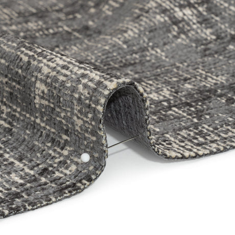 Graphite Distressed Look Chenille Upholstery Woven