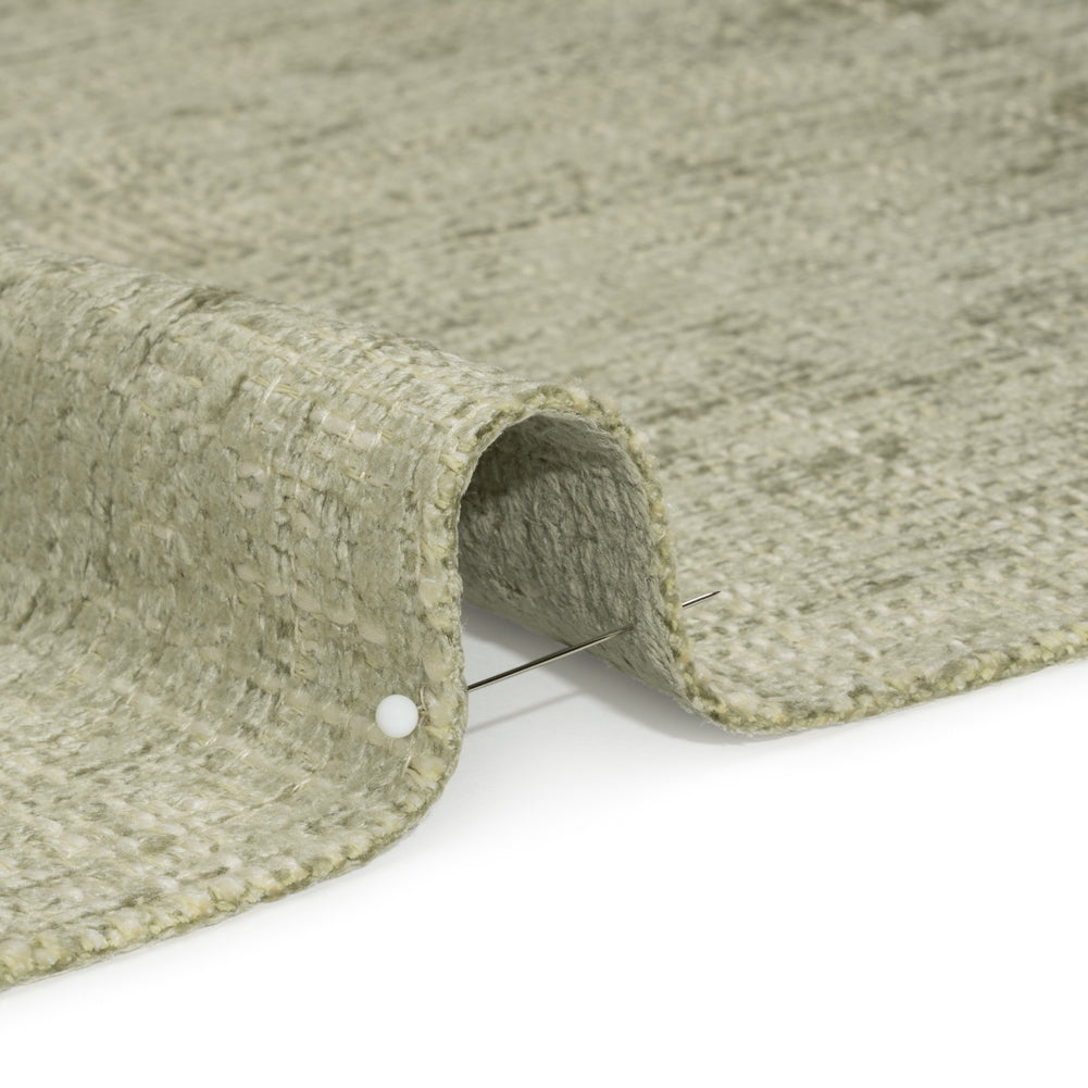 Seafoam Distressed Look Chenille Upholstery Woven