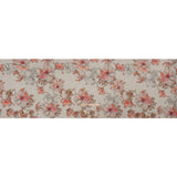 Oatmeal and Coral Fading Bouquet Medium Weight Linen Woven