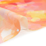 Yellow, Orange and Pink Sunburst Spots Medium Weight Linen Woven