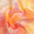 Yellow, Orange and Pink Sunburst Spots Medium Weight Linen Woven