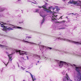 Purple and Ultramarine Marbled Medium Weight Linen Woven