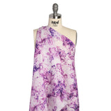 Purple and Ultramarine Marbled Medium Weight Linen Woven