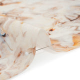 Orange and Beige Marbled Medium Weight Linen Woven