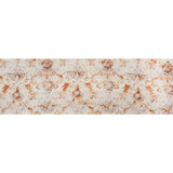 Orange and Beige Marbled Medium Weight Linen Woven