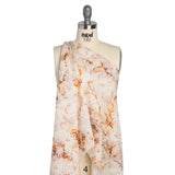 Orange and Beige Marbled Medium Weight Linen Woven