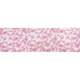 Pink and White Leaves Medium Weight Linen Woven