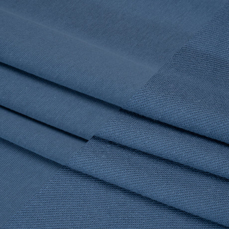 Cotton and Polyester French Terry - Ocean Blue - Deadstock
