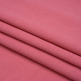 Stretch Cotton 2x2 Rib Knit - Rose Pink - Deadstock