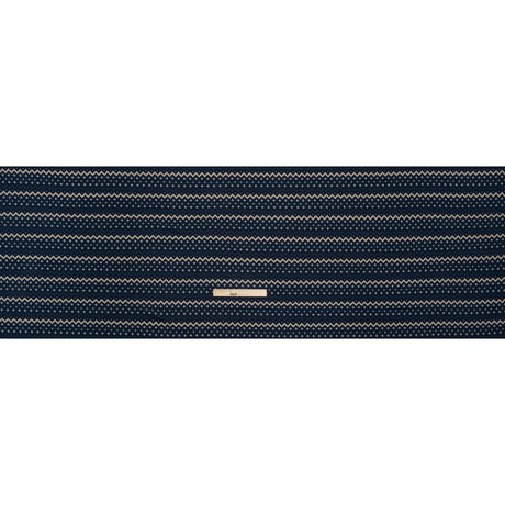 Stretch Modal and Cotton Jersey - Navy, Beige and Dark Teal Geometric Stripes - Deadstock